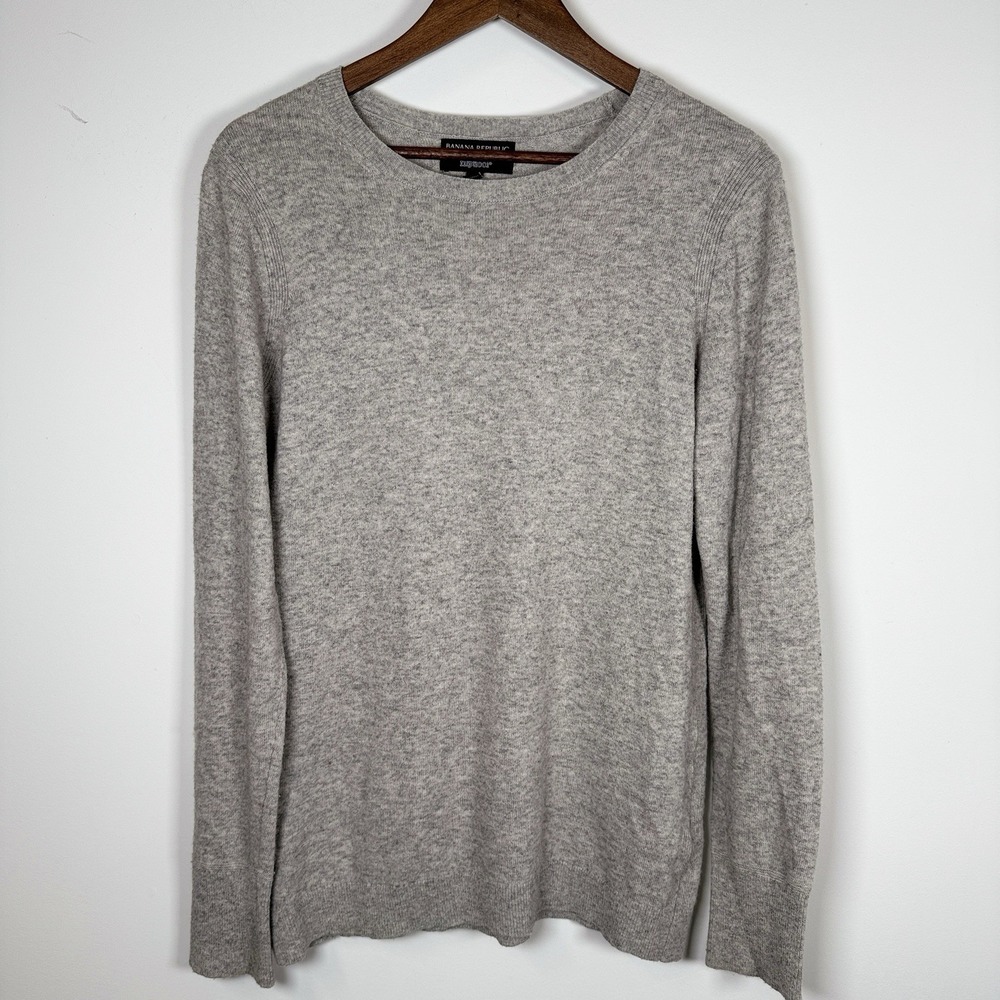 Womens Banana Republic Filpucci Merino Wool Cashmere Sweater‎ Size Large Gray